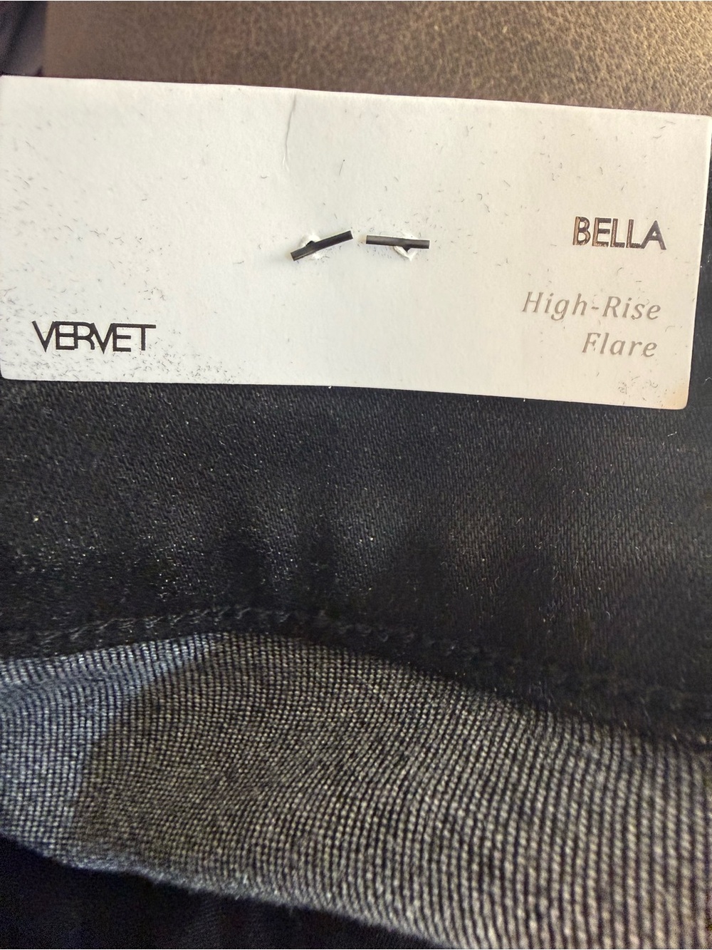 NWT VERVET Bella Black Coated Flare Jeans 31 - Picture 4 of 7